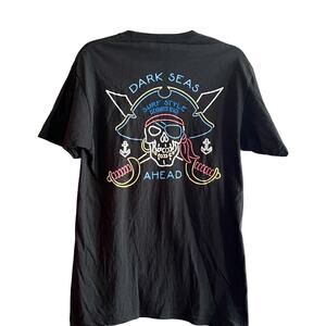 Surfstyle Clearwater Beach Florida Neon Pirate Graphic Tee